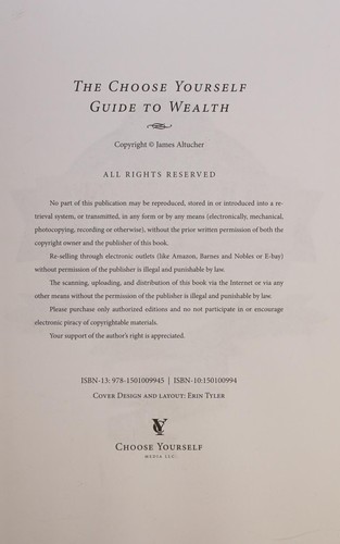 Cover of The Choose Yourself Guide to Wealth